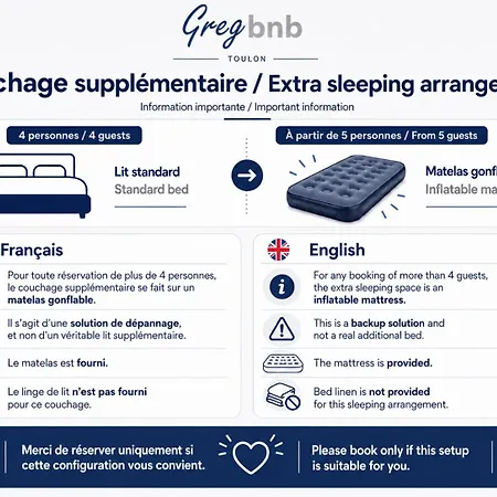 Апартаменты Gregbnb - 1 39 M2 - Est - δδδ Тулон